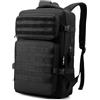 Outplea Zaino Militare Tattico 20L, Zaino Tattico Impermeabile, Zaini Trekking Escursionismo Multitasche per Campeggio Pesca Viaggio, Nero
