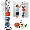 Umllpet Supporto Palloni 5 Livelli Nero, Contenitore Verticale Per Palloni, Scaffale Smontabile In Metallo Resistente, Per Basket, Calcio, Pallavolo, Organizzatore Sportivo Per Casa, Palestra E Esterno