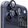 NEWZEROL Set di 2 protezioni per fotocamera compatibili con iPhone 17 Pro/17 Pro Max/16 Pro (Max)/15 Pro (Max)/14 Pro (Max), antigraffio, vetro temperato sottile con bordo in alluminio, [con piastra