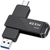 KEXIN 256GB SSD Esterno USB C fino a 1050 MB/s chiavetta USB doppia con connettori USB Type-C e USB-A USB 3.2 Gen 2 Memoria Esterna girevole per iPhone 15/16/17, smartphone, tablet, laptop