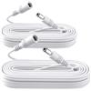 ANLINK 2 pezzi Cavo di prolunga di alimentazione, 6 m Cavo di prolunga DC 12 V 5,5 mm x 2,1 mm Compatibile con adattatore di alimentazione DC 12 V o caricabatterie da muro - Bianco