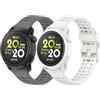 CHULN 2 Pack Cinturino per Coros Pace 3/Apex 2 Pro/Apex Pro/Apex 46mm, 22mm Morbido Silicone Regolabile Sportiva Cinturino di Ricambio per Smart Watch.