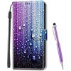 MadBee Custodia Compatibile con Xiaomi Redmi Note 8, Portafoglio Creativo Colorato Libro Pelle PU Flip Caso Magnetica Supporto Cover per Xiaomi Redmi Note 8 (Goccia D'acqua A)