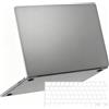 NPUOLS Custodia Protettiva per 2024-2021 MacBook Pro 16 Pollici Cover M4 M3 M2 M1 Pro Max A3403 A3186 A2991 A2780 A2485,Come il Colore Originale,Sottile Cover Rigide e EU Tastiera Cover,Grigio Opaco