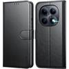 Leacckl Cover per Xiaomi Redmi Note 15 4G / 5G, Custodia a portafoglio in Pelle PU Premium [Magnetica a Scatto] [Funzione Stand], Nero
