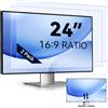 IPROKKO 2 pellicole protettive anti-luce blu da 24 pollici per monitor del computer, proporzioni 16:9 rimovibili, pellicola protettiva per gli occhi