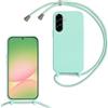 FERLAN Custodia per Samsung Galaxy S26 Cover con Cordino,Verde Silicone Antiurto TPU Morbido Case Corda Collana Necklace Regolabile Stylish con Catena Ultra Sottile Cover per Samsung Galaxy S26,Menta verde