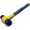 KAIHAOWIN - Martello in gomma, piccolo martello a doppia faccia, morbido martello con manico ergonomico in plastica e rivestimento antiscivolo per gioielli, artigianato in pelle, lavorazione del legno