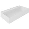trendteam smart living - Universale - Lavabo - Bianco - Lavabo in ghisa minerale - 80 x 12 x 42 cm (L x A x P) - Lavabo da appoggio