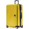 Hauptstadtkoffer Mitte - Valigia Rigida Grande, TSA, 4 Ruote, Bagaglio da Stiva con Espansione di Volume di 8 cm, 77 cm, 130 L, Giallo