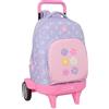 SAFTA BOUQUET - Zaino Grande con Ruote, Evoluzione Compatta, Rimovibile, Ideale per Bambini di Diverse Età, Comodo e Versatile, Qualità e Resistenza, 33 x 22 x 45 cm