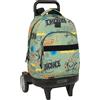 safta GRAFFITI ZONE - Zaino grande con ruote, Compact Evoluzione, rimovibile, ideale per bambini di diverse età, comodo e versatile, qualità e resistenza, 33 x 22 x 45 cm