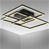 B.K.Licht Plafoniera LED da 40W, 2 cornici orientabili, luce calda 3000K, lampada da soffitto per ufficio "Frame", nera