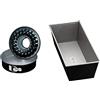 Lagostina Gustosa Tortiera Apribile con Cerniera e Due Fondi Intercambiabili in Acciaio Antiaderente, Diametro 26 cm & Gustosa Stampo Plumcake in Acciaio Antiaderente per Forno, Nero, 25x11x8 cm