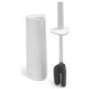 Joseph Joseph Flex 360 Scopino WC in Silicone con Porta Scopino, Pulizia a 360°, Anti-Goccia, Testina Ricambiabile, Bianco