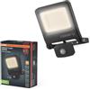 OSRAM Faretto da Esterno con Sensore LED ENDURA Flood, 50W, 5000lm, 3000K bianco caldo, Sensore di Movimento 9m, Alluminio, IP65