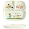 Hoshisea Piatti da pranzo Ceramica, Piatti Divisi In Ceramica, Piatto da Snack Quadrato con Scomparti, Per Pasti Divisi, Feste, Snack, Insalate, Dessert (Bambino e cane)