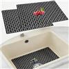 E-Greetshopping Tappetino lavello da cucina, set di 2 protege lavello, 30 x 40 cm, tappeto per lavello tagliabile per la cucina, tappeto lavello decorativo scolapiatti, tappetino protettivo per lavello in ceramica