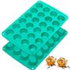 webake Stampo Mini Muffin in Silicone 4,8cm 2 Pezzi 24 tazze Teglia per Muffin per Mini Torte, Cupcake, Muffin, 35,4 x 22,3 x 2,4 cm