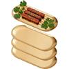 SANQIAHOME 21x9 cm ovale Piattini da antipasto, in acciaio inox Piccoli piatti,Set di 4,oro,Dessert Piatti per Sushi, Frutta forno/Lavabile in lavastoviglie