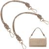 PH PandaHall 2 cinghie di ricambio per borsa con strass, 33 cm, catena corta per borsa, catene a tracolla per donne, borse da sera, portafogli, borse sotto le ascelle, accessori dorati