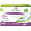 Organyc Organ(y) c - Salvaslip per debolezza della vescica super assorbente, in 100% cotone biologico certificato, 1 confezione da 10 pezzi