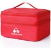 Romon Borsa Pronto Soccorso Viaggio, Impermeabile Kit di Pronto Soccorso Vuota, Doppio turno Alta capacità Borsa Medica Portatile Sportiva, Kit Medico Vuota per Viaggio Ufficio Casa All'aperto,Rosso