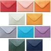 WAIZHIUA 100 Pezzi Buste 10,16 x 6,85 cm, 120 g/m² Colorate Mini di Carta (10 Colori)