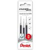 Pentel EnerGel - Confezione da 3 ricariche da 0,7 mm, colore: Rosso