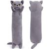 Yeqivo Kawaii - Cuscino di peluche per gatti lunghi, in peluche, per il corpo, per bambini (blu britannico, 80 cm)