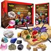 Greek Science Kit di Scavo per Bambini con 15 Vere Gemme, Pietre e Cristalli da Scoprire, Gioco Educativo di Geologia, Regalo Archeologico per Bambini e Bambine