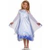 Disguise Costume Elsa Regina Frozen 2 - Vestito Carnevale Bambina Blu Classico, Costumi di Carnevale per Bambini Elsa, 7-8 anni