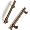 BEILEIOU Maniglie per mobili in ottone anticato - Distanza fori 3-3/4 pollici (96mm) Maniglie per cassetti classiche vintage in lega di zinco, per cucina, armadietti bagno, comò, ferramenta per mobili (2