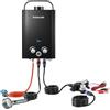 GASLAND BE158BP60 6L 30/37mbar Tankless Scaldabagno Portatile con pompa dell'acqua da 12 V, GPL per doccia/viaggio camper