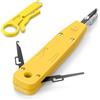 LEENUE Strumento di perforazione per cavo di rete Cat5/Cat6/Cat7, giallo