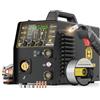 H HZXVOGEN 250A Saldatrice a Filo Continuo per Alluminio 230V, Inverter 6 in 1 Multiprocesso (MIG Pulsato/Gas/Senza Gas/MMA/Lift TIG/Spot), Controllo Sinergico e Manuale con Display LED