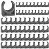 TONGIHS 60 pezzi Clip fisse a forma di U Clip, per tubi in gomma, Grigio