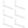 Xingwenhao 6 Pz Staffe Angolari Regolabile, Staffe a L, Staffa Angolare per Legno Mobili, 90 Gradi Squadretta di Giunzione a Forma di L con 3 Fessure, Connettori Supporto di Fissaggio,Bianco, 105x53x25.5cm