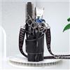 Niaoszhex Marsupio per Parrucchiere, Marsupio per Strumenti per Parrucchieri, Marsupio per Forbici, per Taglio di Capelli con Tracolla Regolabile per Pettini, Rasoi, Forbici, Clip (LQ-XT Nero)