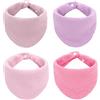 Miracle Baby Bavaglini Baby Bandana Dribble Confezione da 4 Mussola per Sbavare e Dentizione, Super Morbidi e Assorbenti per Neonati Ragazzi Unisex, Bottoni Regolabili Vestibilità 0-36 Mesi