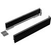 cyclingcolors 2x guide per cassetto (destra + sinistra), Binari cassetti, guida, scorrevoli, mobile, porta, cucina, bagno, cartello 18mm, altezza 89mm, lunghezza 450mm, nero