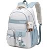 Amythe Zaino Scuola Media e Superiore Ragazze Zainetto Casual da College Borsa da Scuola All'aperto per Studenti Viaggio Daypacks per Bambina Adolescenti Impermeabile Grande -Blu