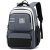Amythe Zaino Scuola Media e Superiore per Ragazzo, 2025 Grande Zaino Scuola Ragazzi Impermeabile per 15.6 Laptop, Zaini da Viaggio Casual Leggero, 38L-Grigio