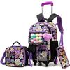 HTgroce Zaino Trolley Scuola Elementare, Zaino Scuola Elementare Bambina Set