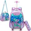 HTgroce Zainetto Trolley per Zaino Scuola Prima Relief Pressure Toy Borsa Scuola Bambina Zaino con Ruote.