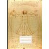 Majosta Quaderno a fogli bianchi senza righe o quadretti: Leonardo da Vinci, Uomo vitruviano | Arte in copertina | Sketchbook con fogli bianchi numerati per ... appunti e dipingere | 110 pagine | Formato A4
