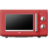 Silva Schneider MW-R 25.3 Retrò Microonde 20L, 700 Watt, 6 livelli di potenza, timer, manopole cromate e maniglia, segnale finale - colore rosso
