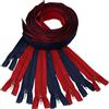 Aerzetix - Set di 8 Cerniere Lampo a Spirale n. 5 da 95 cm separabili con cursore | in Metallo, Nylon e Poliestere | Colore Rosso e Blu Scuro