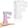 Luxeu Stampi in Silicone Lettere Grandi, 7 inch Stampi per Resina Epossidica Lettere Grandi, Lavabile e Riutilizzabile, per Arte Segnaletica, Arte in Resina Epossidica, Artigianali (F)