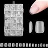 ZAHRVIA Tips Unghie, Unghie Finte Trasparenti Full Cover Tips Gel Quadrato Corta 360pz 15 Taglie, Copertura Completa, per Saloni di Manicure Professionale, Principiante, Nail Art